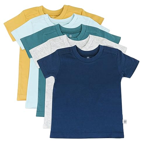 Image of The Honest Company Boy's Organic Cotton Short Sleeve T-Shirt Multi-Pack Baby and Toddler Set