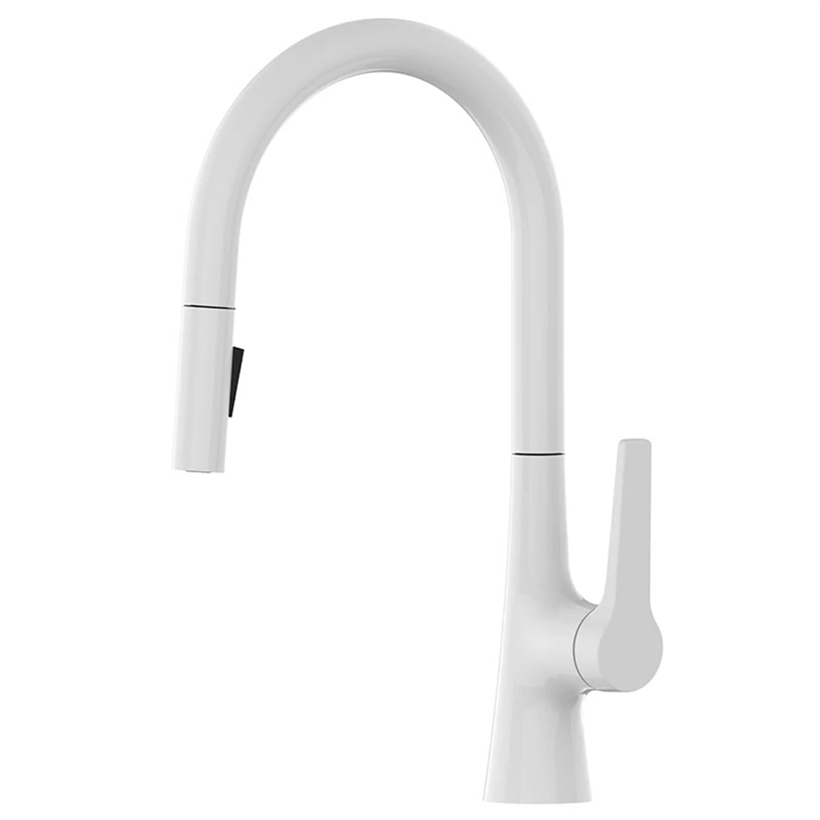 Robinet de cuisine à trou unique blanc pour simplifier la vaisselle