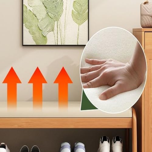 Banc de rangement à chaussures compact avec étagères ouvertes pour petit espace - 5