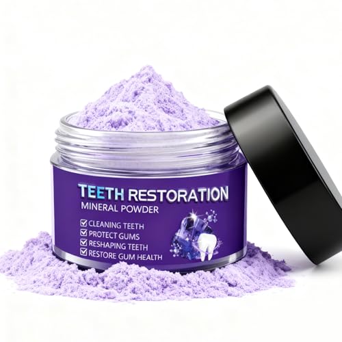 Zahnreparatur Mineralpuder,Zahnrestauration Pulver,Zahn Reparatur Pulver,Natürliche Zahnstärkung & Zahnfleischpflege, Für frischen Atem & tägliche Reinigung (50g/1.76OZ)