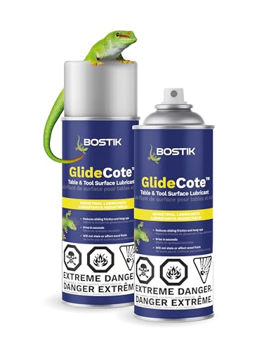 Bostik GlideCote 10.75 oz Aerosol Lubricant - Woodworking Tool & Table Surface Lubricant, 30% Slicker Than Paste Wax, Lasts 3× Longer, Non-Staining, Quick-Dry