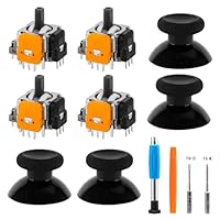 TOMSIN Joysticks Replacement for Xbox One/S and Series X/S Controller,4 Pack Hall Effect 3D Analog Sensor Joysticks Module with Caps for Xbox Controller