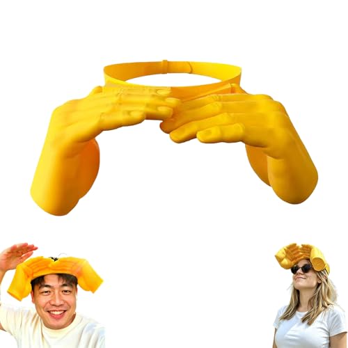 Hands-Free Hand Shade Hat – Instant Sun Protection Visor,Palm-Sized Sun Hat,Adjustable Funny Hand Sun Visor Hat,UV Protection Visor for Outdoor, for Beach Travel Photo (Both Hands)