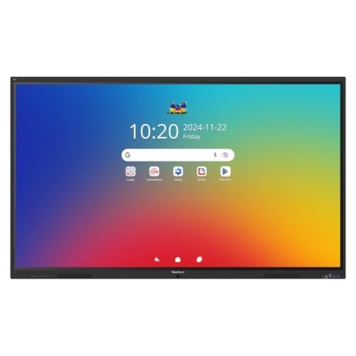 Image of ViewSonic IFP8641 86 inch 4K UHD Android EDLA ViewBoard Interactive Display, 64-Point Touch, 100W USB-C, Integrated Microphone Array, 55W Soundbar