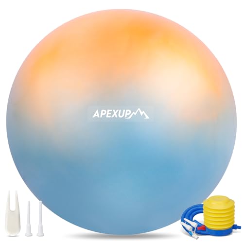 Image of APEXUP Yoga Ball, 660 lbs Anti-Burst Exercise Ball with Pump, 5 Sizes