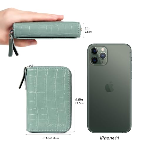 Image of Credit Card Wallet, RFID Card Case Wallet, Zipper Card Cases Holder for Men Women, RFID Blocking, KeyChain Wallet, Compact Size Card Organizer Case for Women