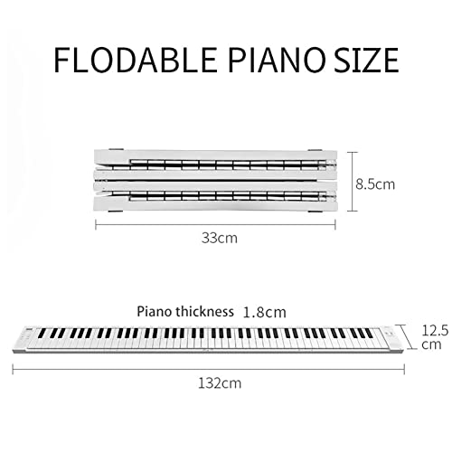 Gyj&mmm Christmas Carols Piano, Piano Portable Pliable, 88 Boutons Piano Portable avec Batterie USB Intégrée Et MIDI Via… - Les Beatles, Paul McCartney, John Lennon, RIngo Starr, George Harrison Gyj&mmm Christmas Carols Piano, Piano Portable Pliable, 88 Boutons Piano Portable avec Batterie USB Intégrée Et MIDI Via… – Image 5