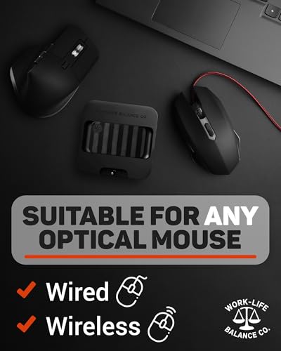 Image of Work-Life Balance Corporation Mechanical Mouse Undetectable Device-No Usb No Software Required, Keeps Mouse Moving & Computer Awake-Cordless & Wireless Mouse Mover Works For 12-24 Months On Aa Battery | No Software, Automatic, Wireless, AA Battery 12-18 Months, Keeps PC Laptop Awake, Randomized Movement, Remote Work Wiggler
