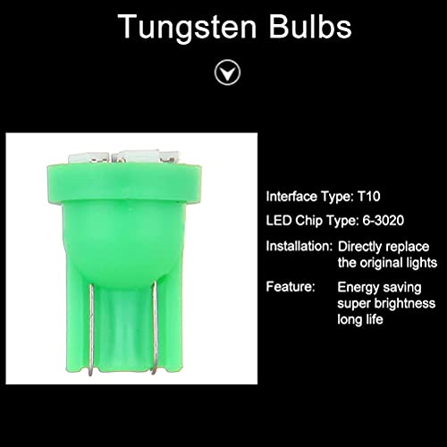 10 bombillas LED para panel de instrumentos T10 azules miniatura 3