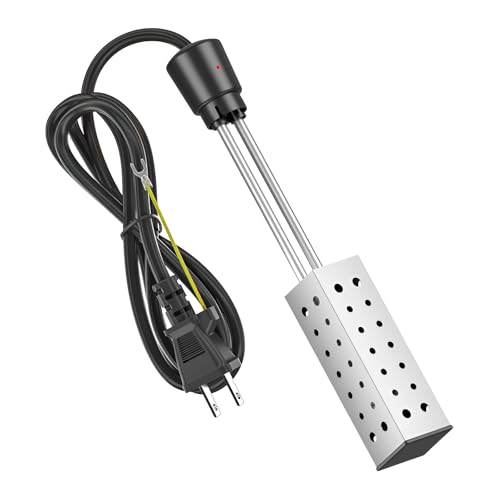 [qiukala]�y���������_ �����q�[�^�[�z0V 500W ���x���� �^�C�}�[�@�\ �����d���I�t �y��0.5kg 304�X�e�����X �����h�~�݌v ���� �o�P�c ���^���p �|�[�^�u���q�[�^�[ ��������