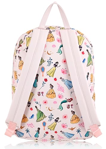Image of Disney Princess Unisex Backpack | Large Cute PU Leather Travel Purse | Disney Princess Bag Accessory