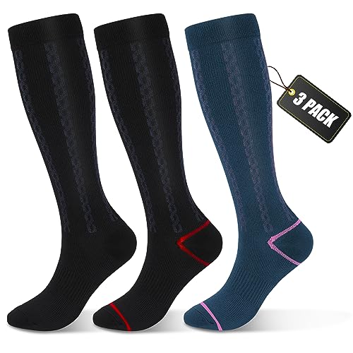 Medical Graduated 30-40mmHg Compression Socks for Women&Men Circulation Knee High Socks Hiking...