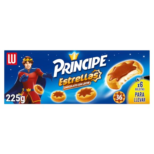 Príncipe Estrellas Galletas Cubiertas de Chocolate con Leche, 225g