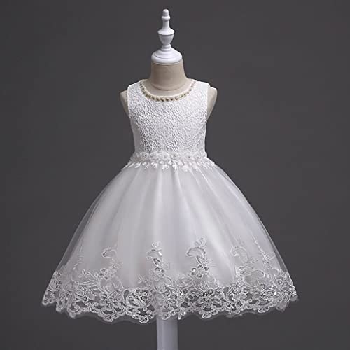 DreamHigh Flower Girl's Floral-Embroidered Pearl Embellished Evening Dress Up 3-10Y3