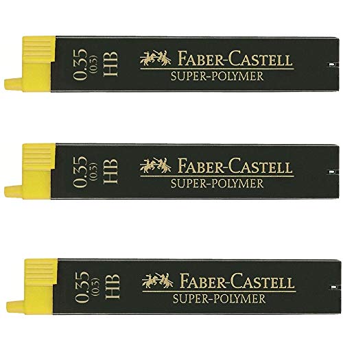 Faber-Castell HB - Minas finas de polímero (0,35 mm, 3 paquetes de 12)