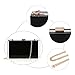 LAKSMI Clear Acrylic Clutch Bag for Women Small Clear Crossbody Fashion Purse Shoulder Handbag with Removable Chain Strap, Black