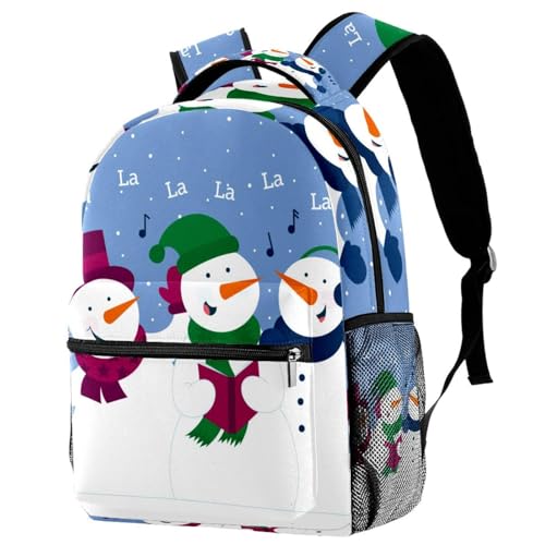 Sac à dos d'école bonhomme de neige Noël pour fille et garçon