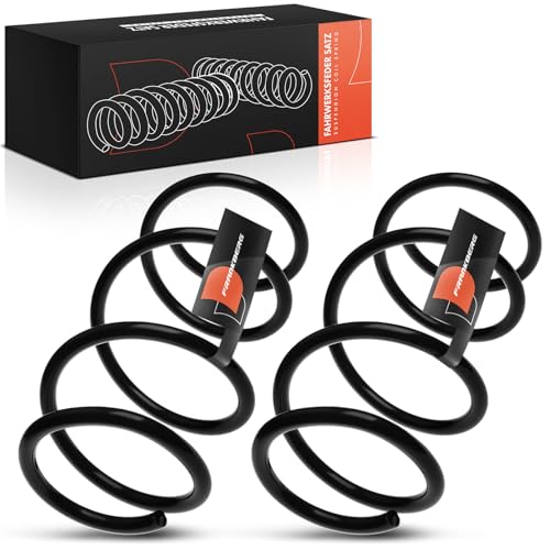 Frankberg - Muelles de suspensión (2 unidades, eje delantero, compatibles con serie 5, E60, 520, 523, 525, 530, 2001-2010, serie 5, Touring, E61, 520, 523, 525, 530, 2004-2010, reemplazar#