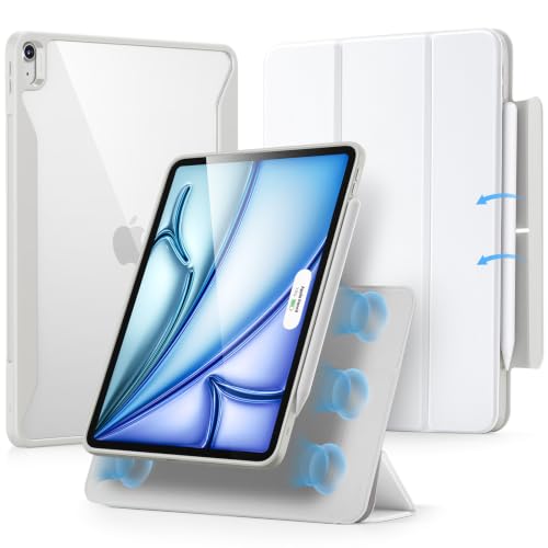 Coque iPad Air 11 Pouces ESR Rebound 360 Support Pencil Blanc