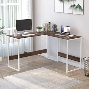 BLUEWUD Corbyn Engineered Wood Study and Computer Laptop Table for Home or Office, WFH Desk, with Drawer Shelves Storage for Books and D?cor Display for Adults Kids Students (L- Shape)