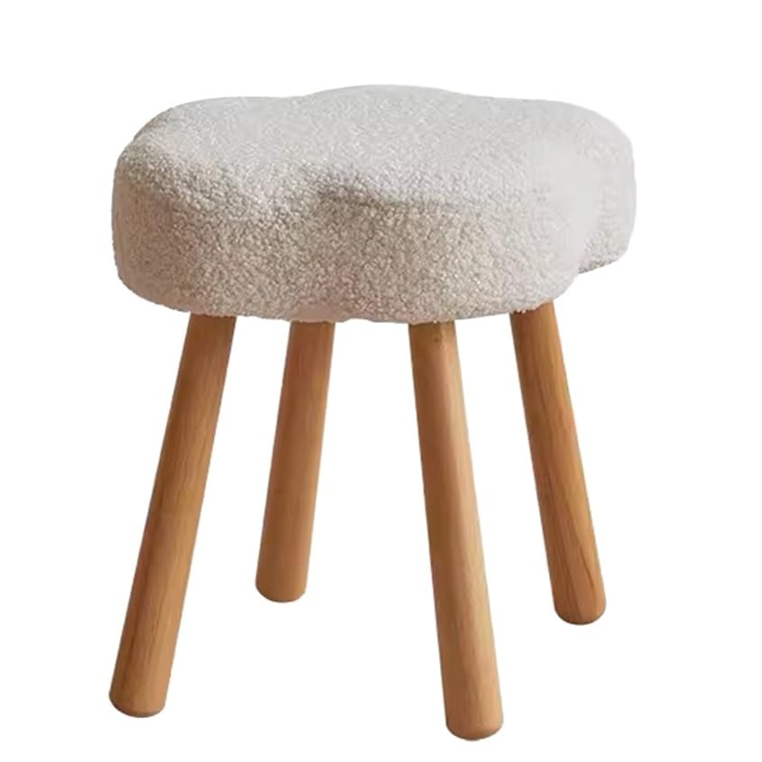 Taburete Tocador, Taburete Otomano Pequeño for Tocador de Maquillaje, Reposapies, Taburete Madera for Sala de Maquillaje, Sala de Estar, Baño, Entrada (Color : A)