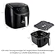 Russell Hobbs Heißluftfritteuse XXL 8L Rapid AirFryer [kompaktes Gehäuse,7 Kochfunktionen,10 Programme] SatisFry (spülmaschinenfest, max 220°C, Fritteuse ohne Öl, Grillen, Backen, Braten) 27170-56