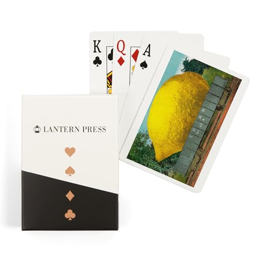 Baraja de 52 cartas tamaño póker con diseño limón