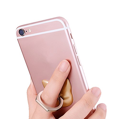 Cell Phone Ring Holder, Cnymany 4 Packs Animal Finger Grip Kickstand Stand For Universal Smartphone Iphone Samsung Galaxy S8 Lg Huawei - Cat, Bear, Rabbit, Mouse #TOP2