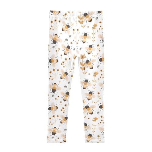 senya Girls Printed Leggings Yoga Pants Honeybee Pattern for Kids in 4t to 10 Years, 4T2