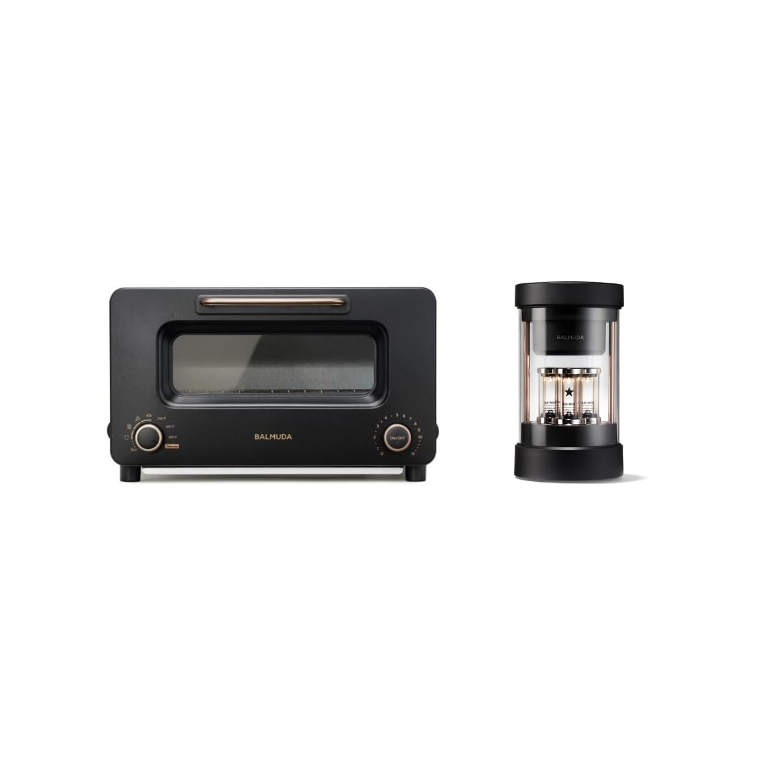 BALMUDA Combo Pack in Black | The Toaster Pro & The Speaker | Steam Oven Toaster & Rechargeable Portable Bluetooth Speaker