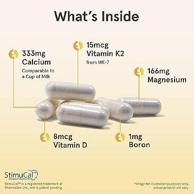 Jarrow Formulas BoneUp for Bone Density - Vitamin D3 and K2, Calcium Support, 120 Capsules, Provides Skeletal Nutrition, Up to 20 Days Supply