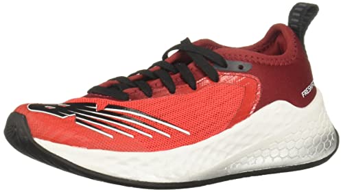 New Balance Fresh Foam Fast V2 Lace-up Running Shoe, Velocity Red/Nb Scarlet/Silver Metallic, 10.5 US Unisex Little Kid