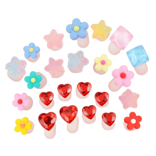WOONEKY 24 piezas Separadores de Dedos de para Diseño Decorativo de Flores Estrellas y Corazones para Manicura y Pedicura Prácticos y Reutilizables para Esmalte de Uñas