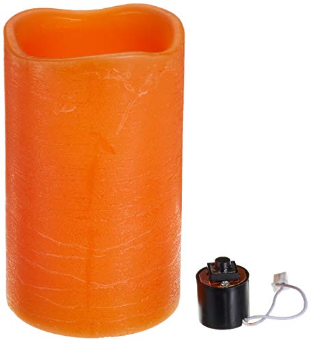 Preisvergleich Produktbild Zeitgesteuerte LED Echtwachskerze warmweiß flackernd orange