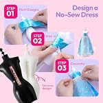 Klever Kits 400+PCS Fashion Design Crafts for Kids Art and Crafts Toy DIY Sewing Crafts with 3 Mannequins for Girls Aged 8-12，Christmas Toys Gifts for Kids