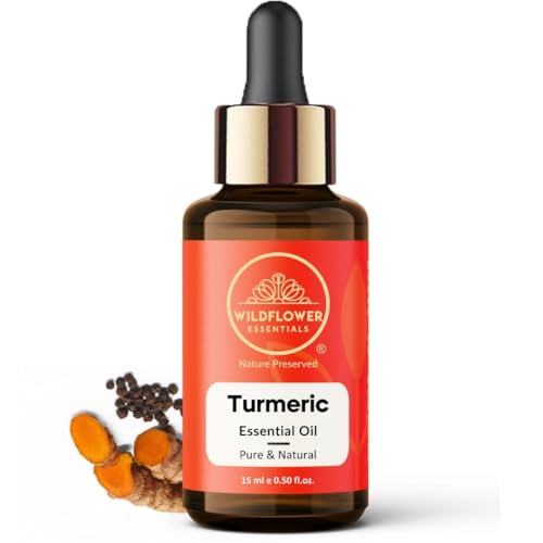 Image of Turmeric Essential Oil (Curcuma longa) Pure | Non-Sticky | Non-greasy | Lightweight | Men & Women | All Skin Types | Steam Distilled 15ml