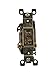 Leviton 1463-LHC 15 Amp, 120 Volt, Toggle Lighted Handle, Illuminated OFF 3-Way AC Quiet Switch, Residential Grade, Grounding, Clear