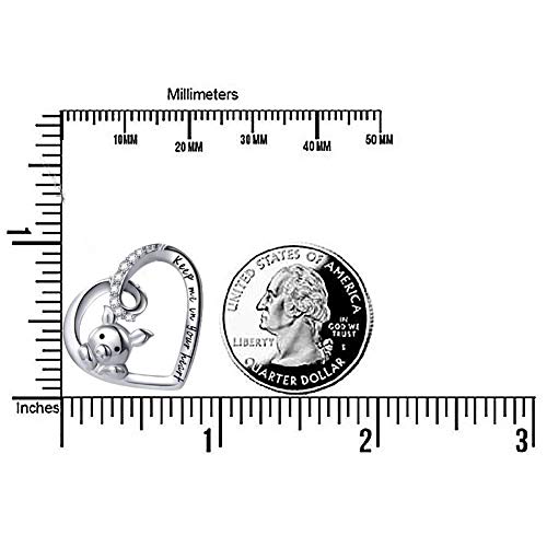 Cute Little Pig Sterling Silver Crystal Love Pendant Necklaces for Her Women Engraved Keep Me in Your Heart Nice Gifts3
