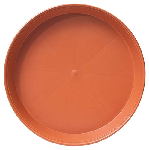 Muddy Hands Heavy Duty Terracotta Round Plastic Plant Pot Saucer Planter Water Drip Tray Base Plate (3, 20cm)