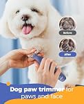 oneisall 4-in-1 Cordless Dog Grooming Kit with 2-Speed Clippers, Low Noise Paw Trimmer & Rechargeable Quiet Nail Grinder for Dogs and Cats （Blue）