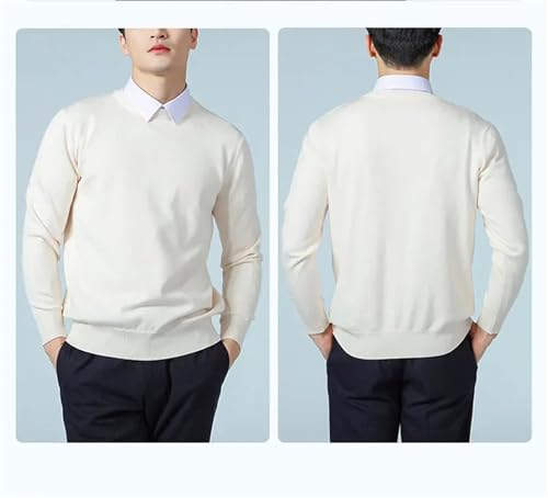 Men V-Neck Sweater Classic Long Sleeve Cashmere Knitted Sweaters Casual Warm Wool Pullovers2