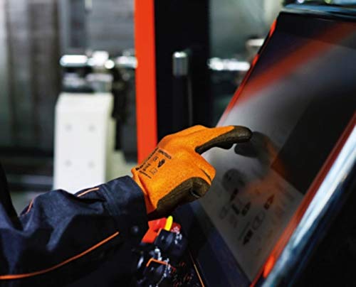 Rostaing FIT4PRO Touch Cut Resistant Touch Screen Antistatic Gloves - Orange, 9/ L, 9 / L - Image 2