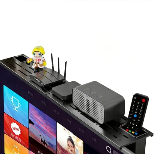 ディスプレイボード ディスプレイ上部 収納台 小物収納 棚 テレビボード便利グッズ 小物収納 取り付け簡単 工具不要 設置角調節可 耐荷重【2個セット】 (2)