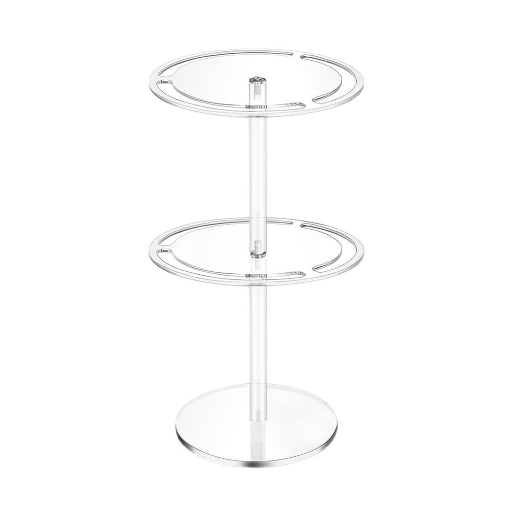 Muiltvoe Sunglasses Holder Organizer 360 Degree Rotating Sunglasses Rack 2 Tier Acrylic Glasses Holder Stand Sunglasses Organiser For Women Men For Desk Dresser