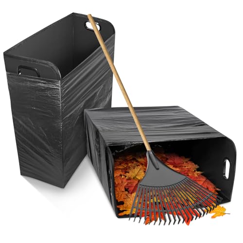 Lawn and Leaf Trash Bag Holder No Assembly Required Holds 30-42 Gallon Bags Easy Open Easy Filling