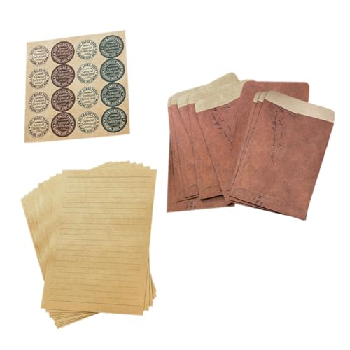 TEHAUX - TEHAUX Retro Letter Papers Envelope Set with 32 A5 Sheets and 10 Vintage Envelopes for Elegant Handwritten Correspondence and Stationery Supply - -22%