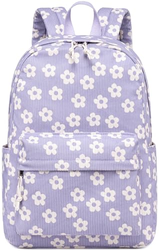 Bluboon Backpack for School Girls Women Cute Corduroy Laptop Bookbag for Kids Teens Durable Girls Lightweight Backpack