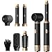 Hairstyler 5 in 1 Airstyler Haarstyler mit Luft Lockenstab Föhn Thermal Brush Glättbürste Set, Multistyler Rundbürstenföhn Warmluftbürste Haarstyling Geräte Hair Dryer Geschenk für Frauen, Schwarz