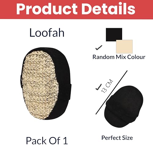 Image of TEMPERIA (1 pcs) Loofah for Bathing for Women & Men - Shower Scrubber with Handle for Body Wash - Lofas, Lufa & Loofa for Bath Scrub - Soft, Lather Enchancing, Exfoliator Sponge (MN02)