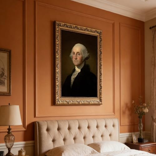 Impression George Washington sur toile de qualite avec cadre de collection
